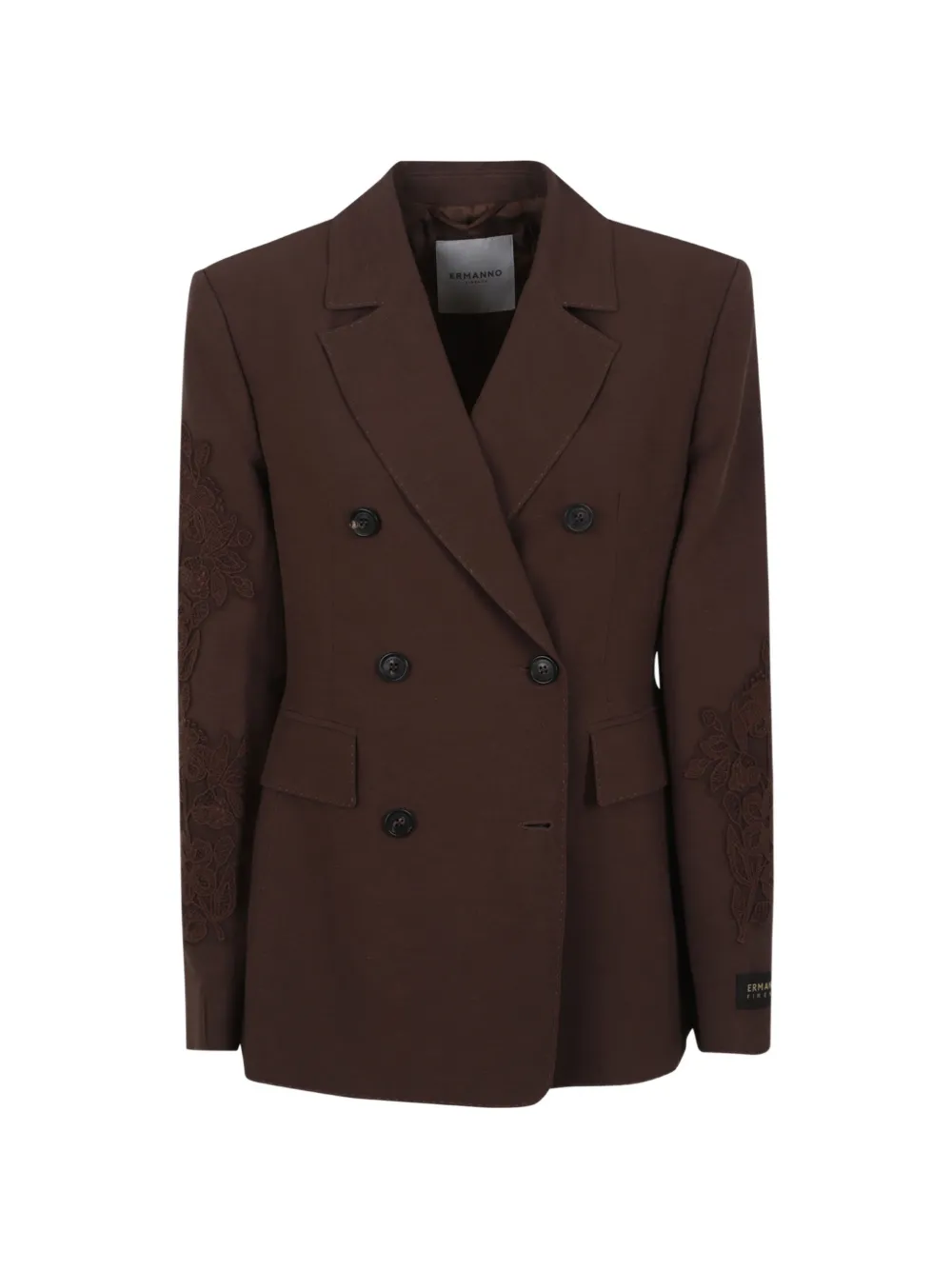 Ermanno Scervino floral double-breasted blazer - Braun