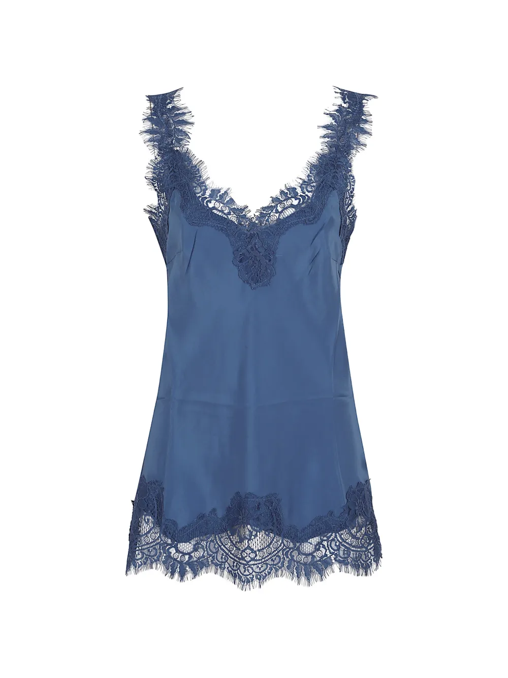 Gold Hawk Megan Lace-trim Camisole Top In Blue