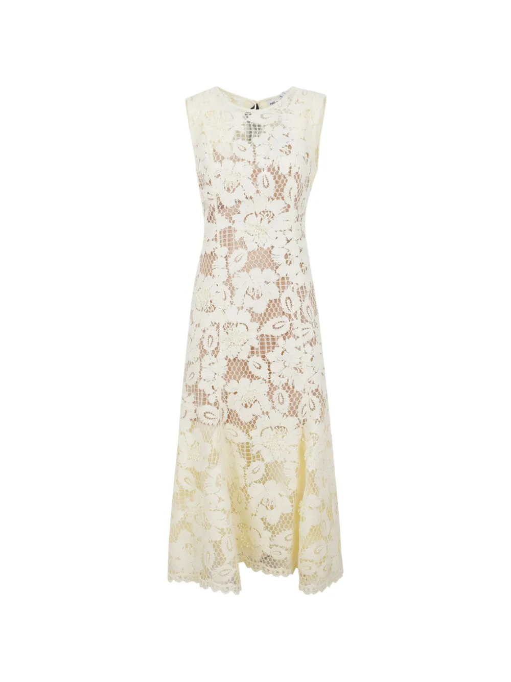 Self-Portrait floral-lace midi dress - Giallo