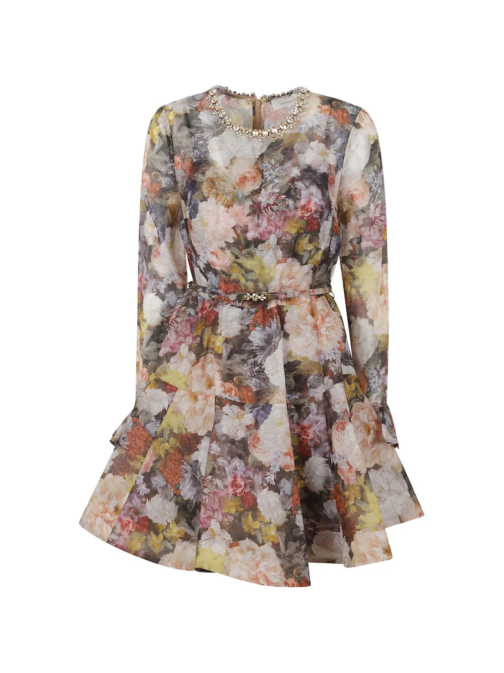 ZIMMERMANN Alchemy floral-print mini dress - Neutrals