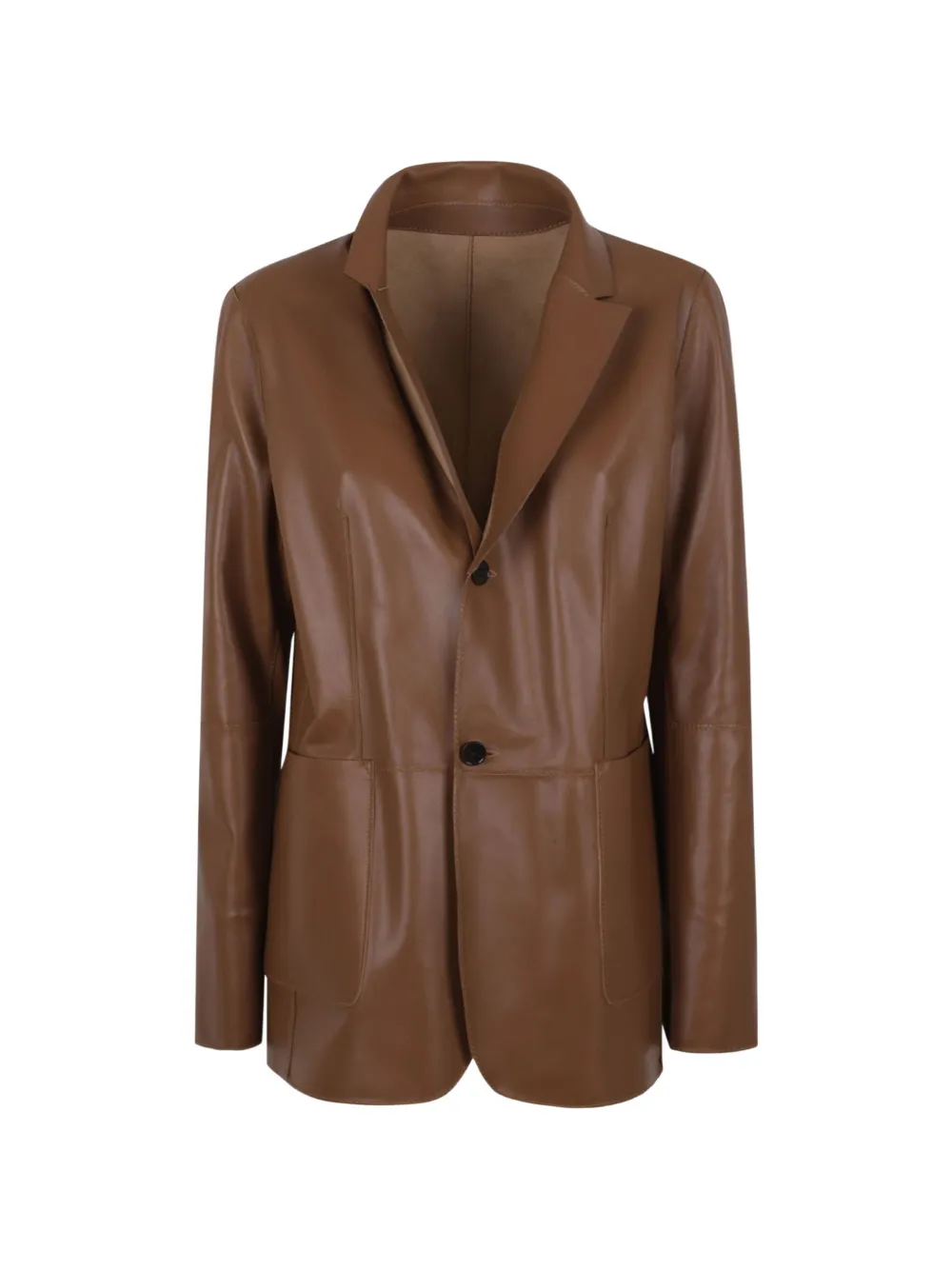  Desa 1972 Reversible Leather Blazer - Neutrals 