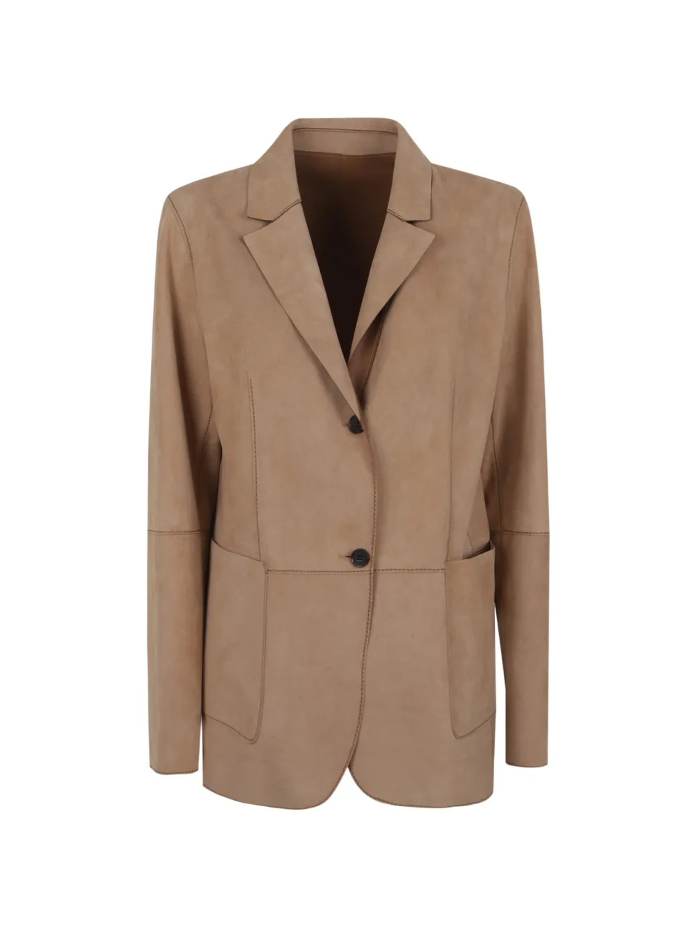 Desa 1972 reversible leather blazer - Neutrals
