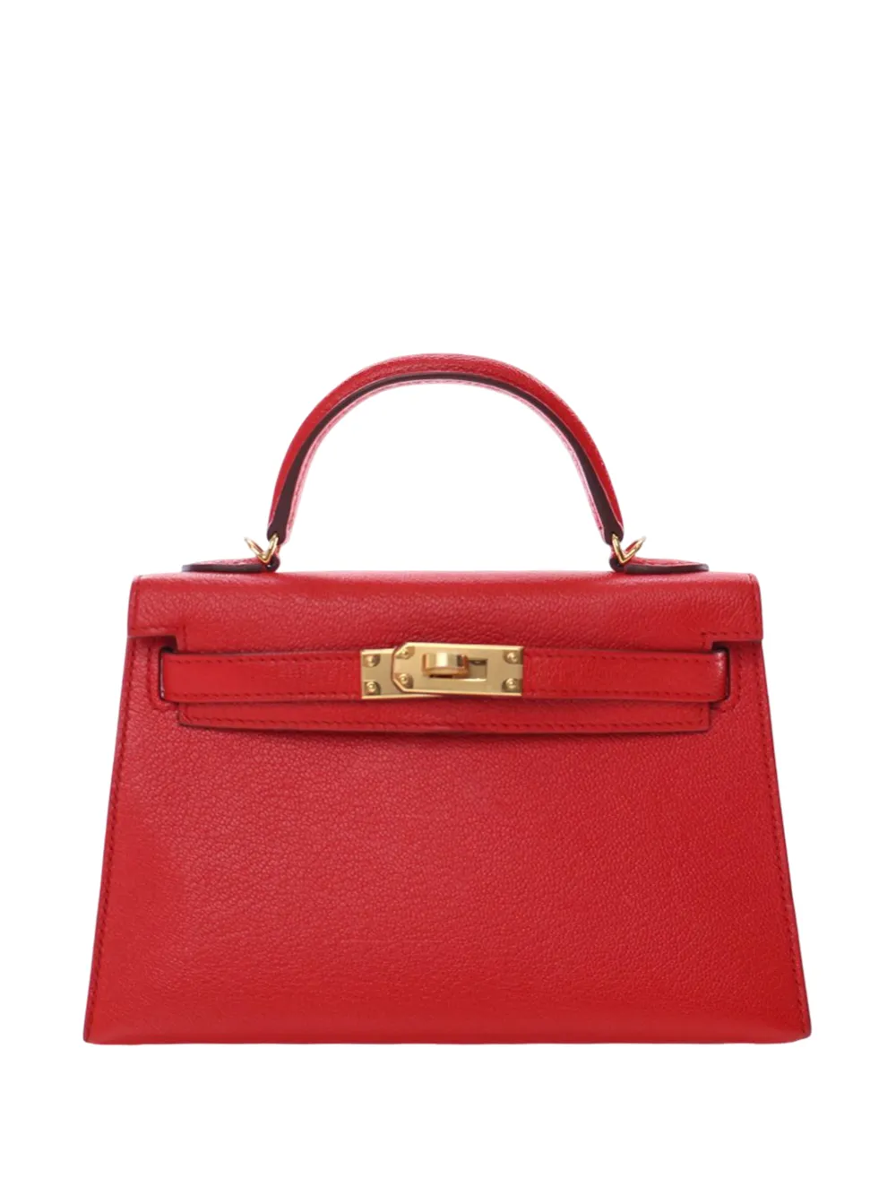 Hermès Pre-Owned 2018 Mini Chevre Mysore Kelly II Sellier 20 satchel - Rosso