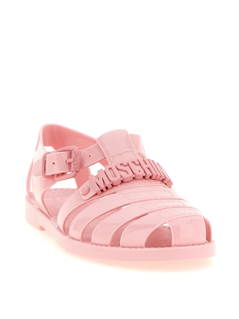 Moschino Sandalen met logo-applicatie Roze