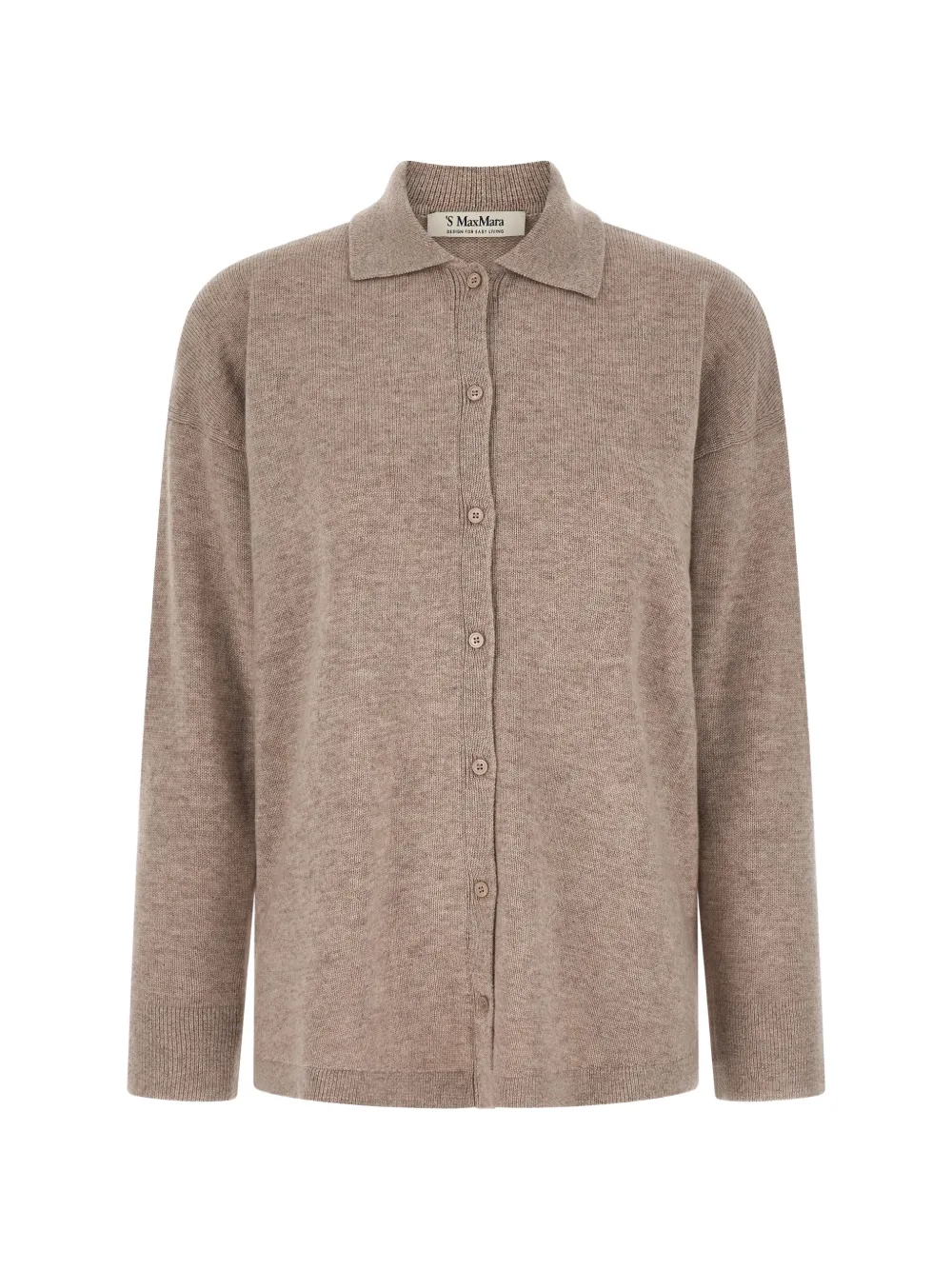 Max Mara SmmGatti shirt collar button cardigan - Marrone