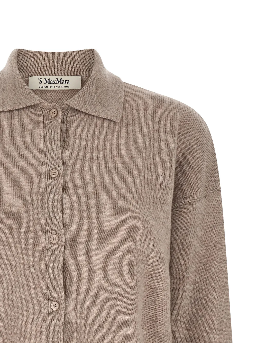 'S Max Mara SmmGatti vest met kraag en knopen Bruin