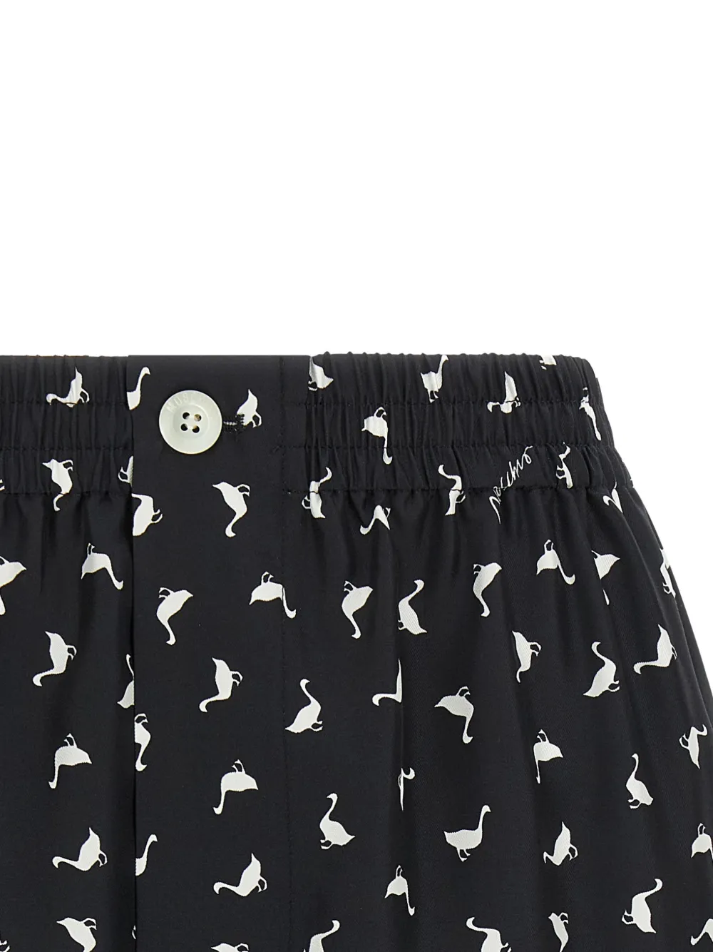 Moschino Shorts met elastische tailleband en print Zwart