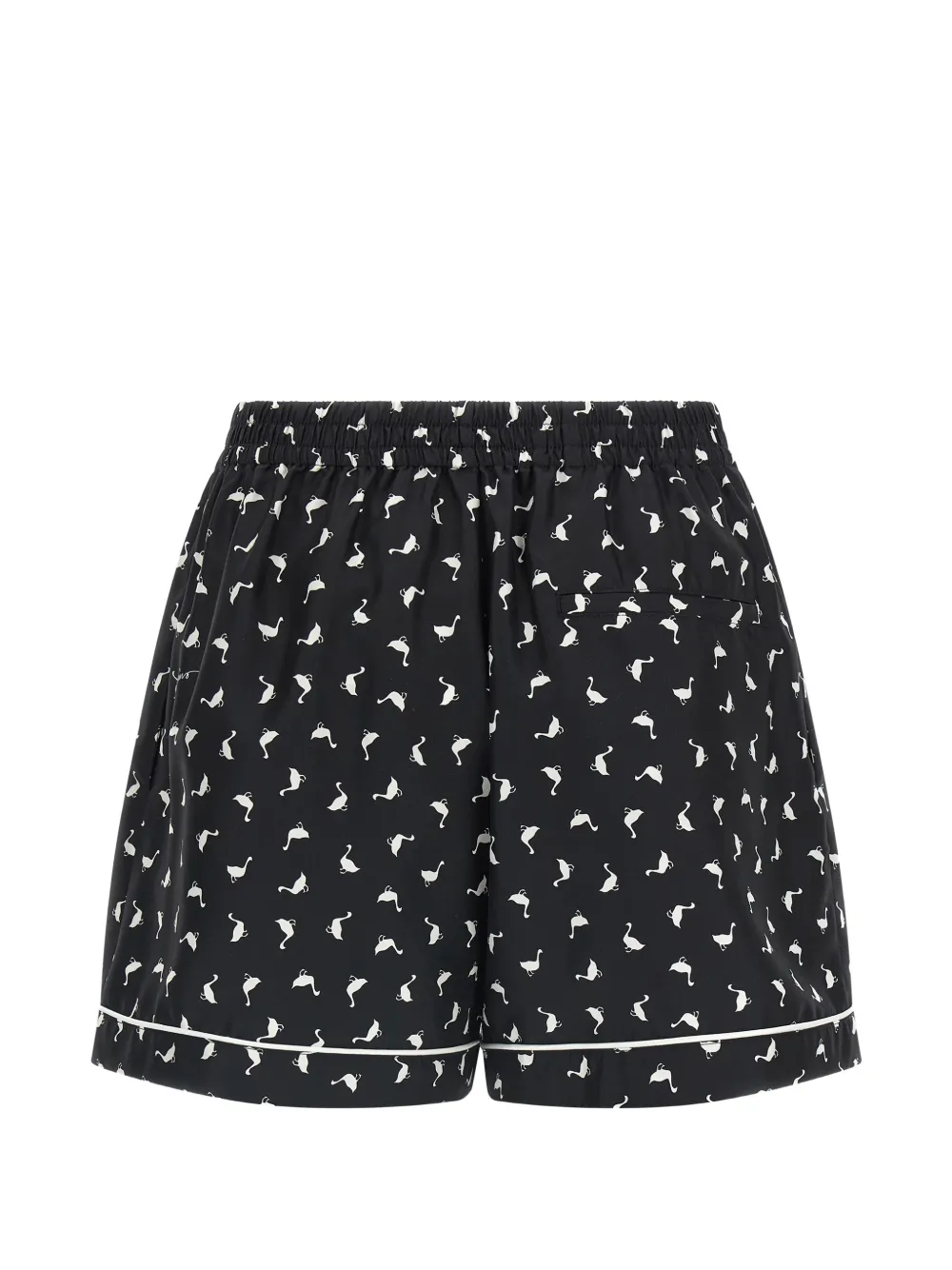 Moschino Shorts met elastische tailleband en print Zwart