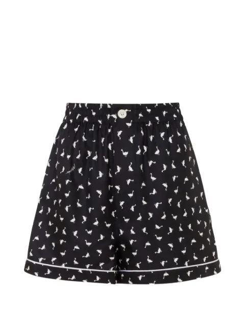 Moschino goose silk shorts