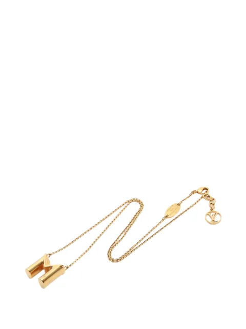 Louis Vuitton Pre-Owned 2020 Gold Plated LV and Me Letter M Necklace costume necklace