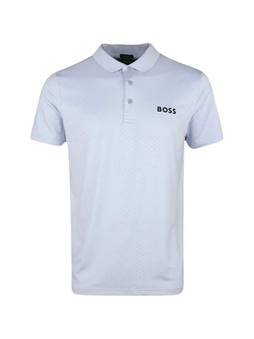 Hugo Boss Logo-detail Patterned Polo Shirt In Purple