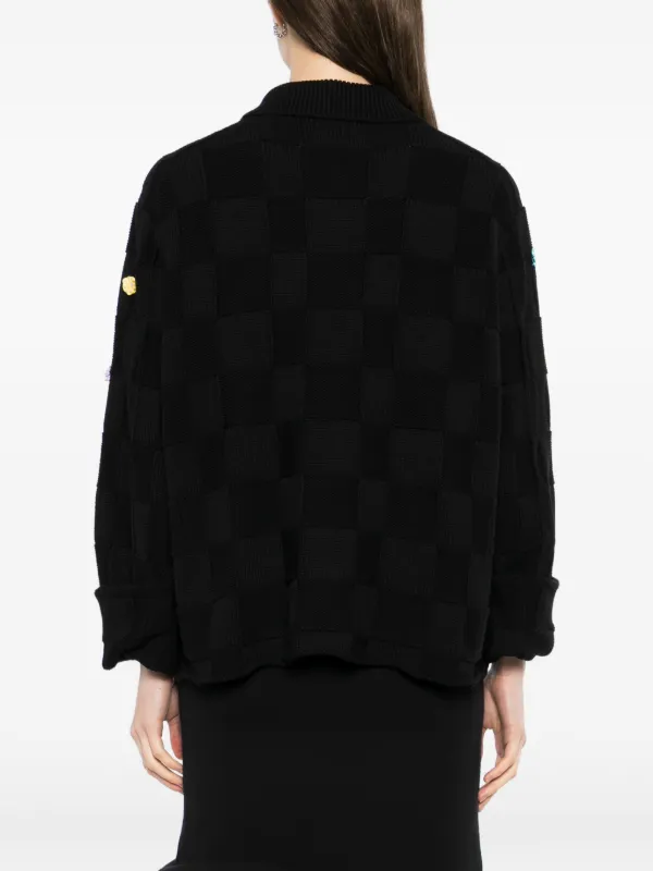 YANYAN KNITS フローラル カーディガン | ブラック | FARFETCH JP