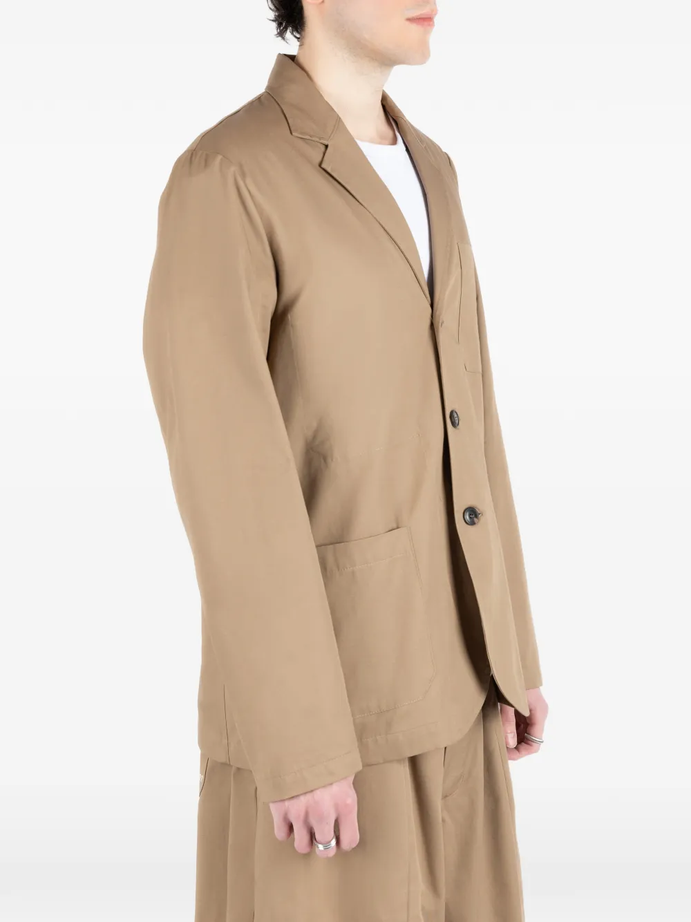 Société Anonyme Francia blazer met enkele rij knopen Beige