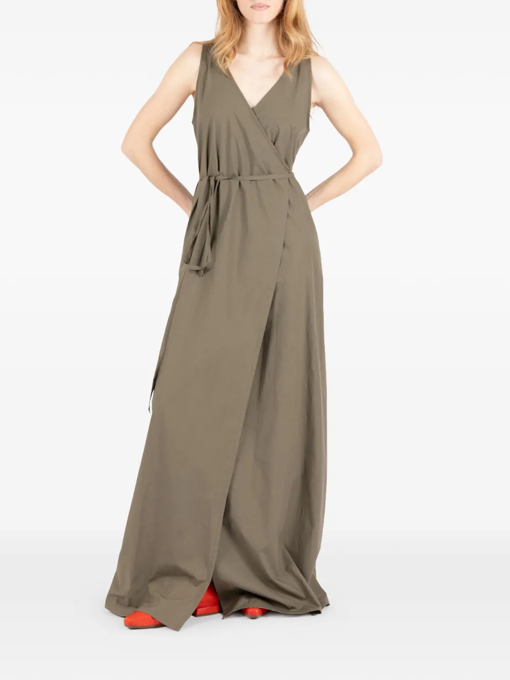 Société Anonyme 99 V-neck tie dress - Verde