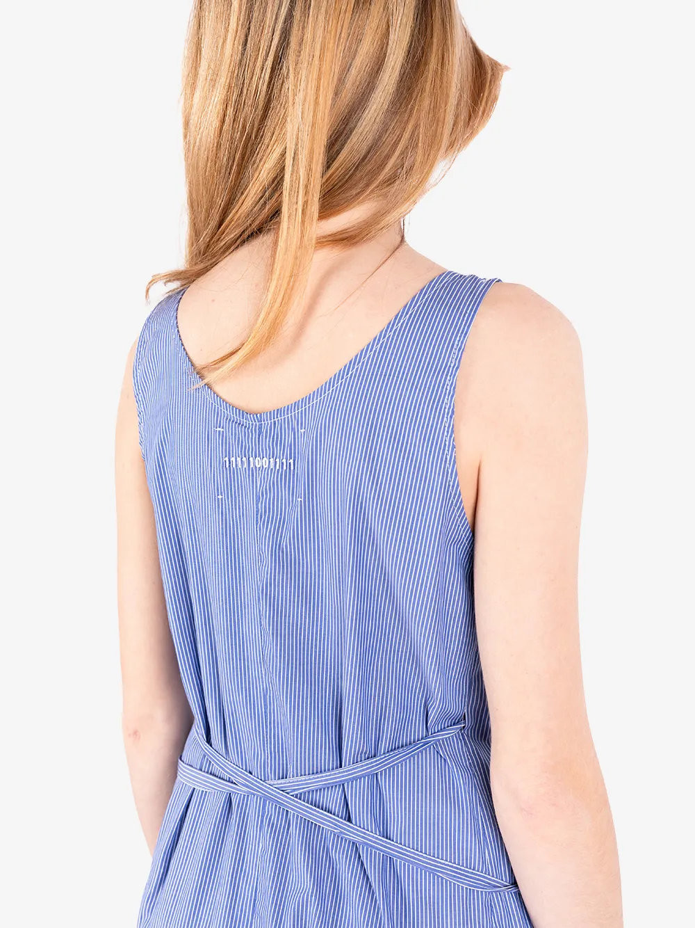 Société Anonyme 92 gestreepte maxi-jurk met V-hals Blauw