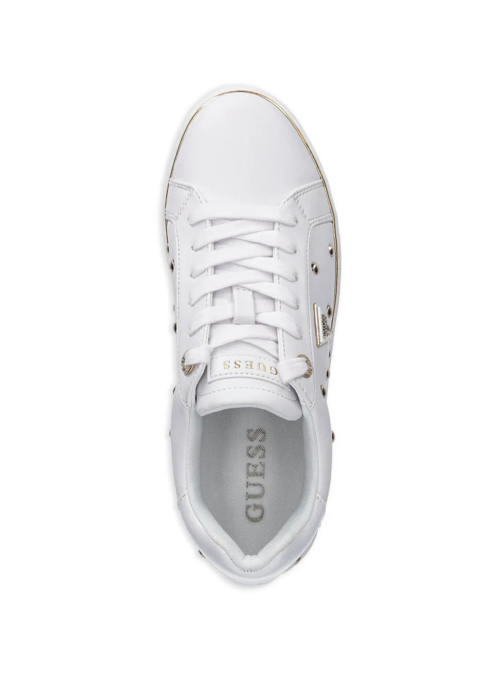 GUESS USA Bonitah sneakers met logo van studs Wit