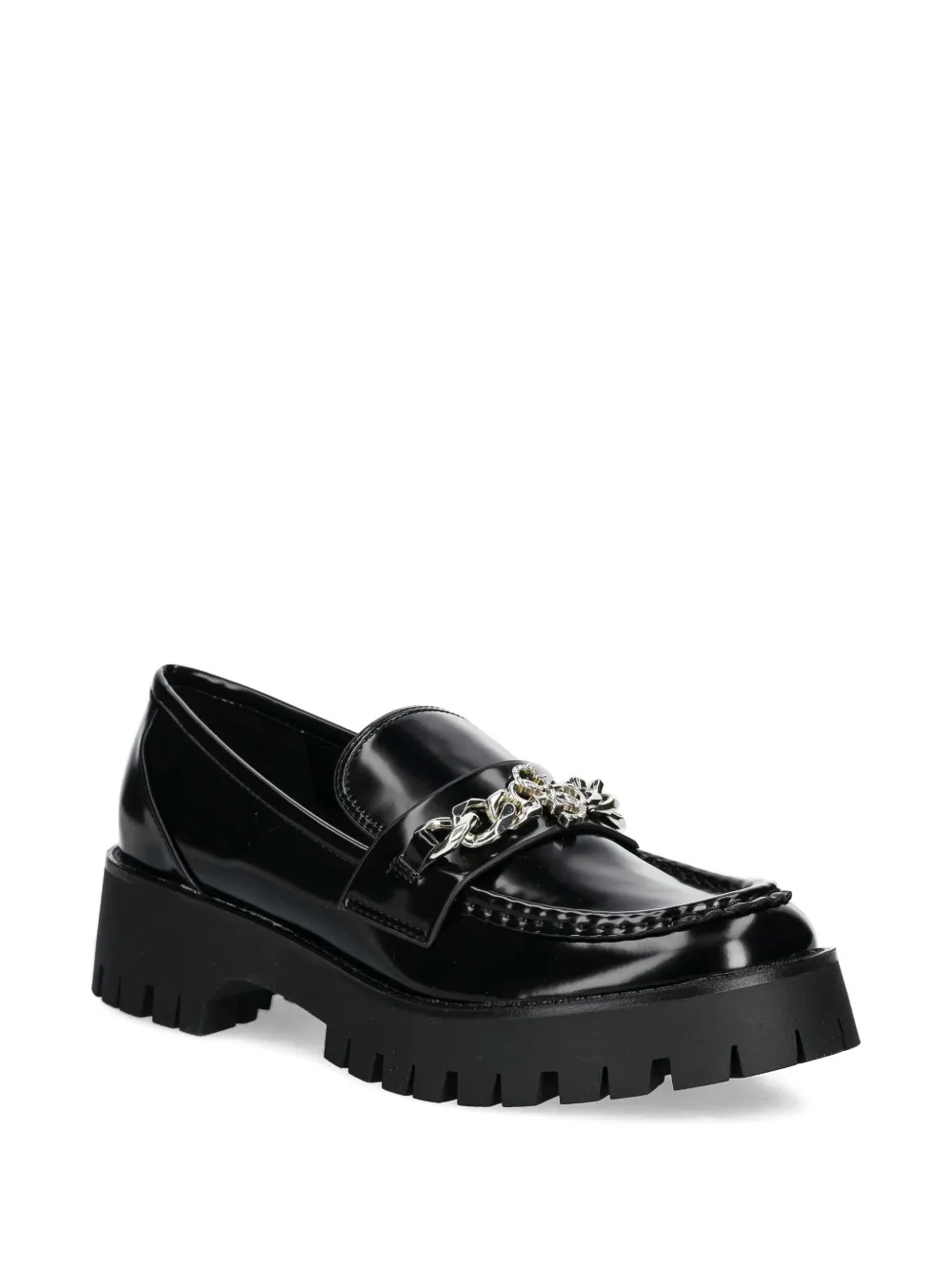 GUESS USA Almer loafers met chunky zool en kettingdetail Zwart