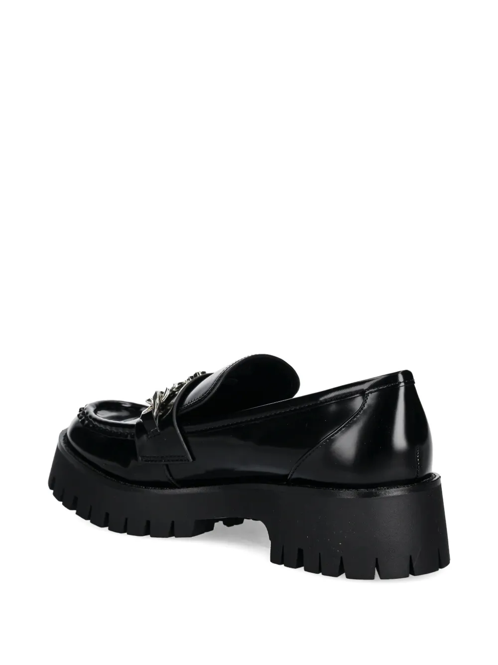 GUESS USA Almer loafers met chunky zool en kettingdetail Zwart
