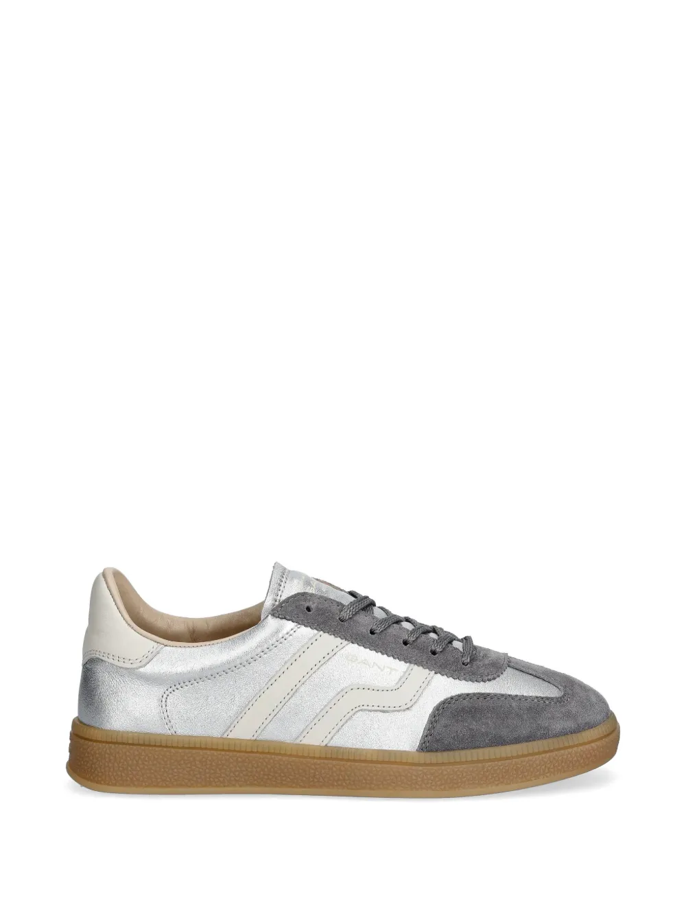 Gant Cuzima suède sneakers met vlakken Zilver