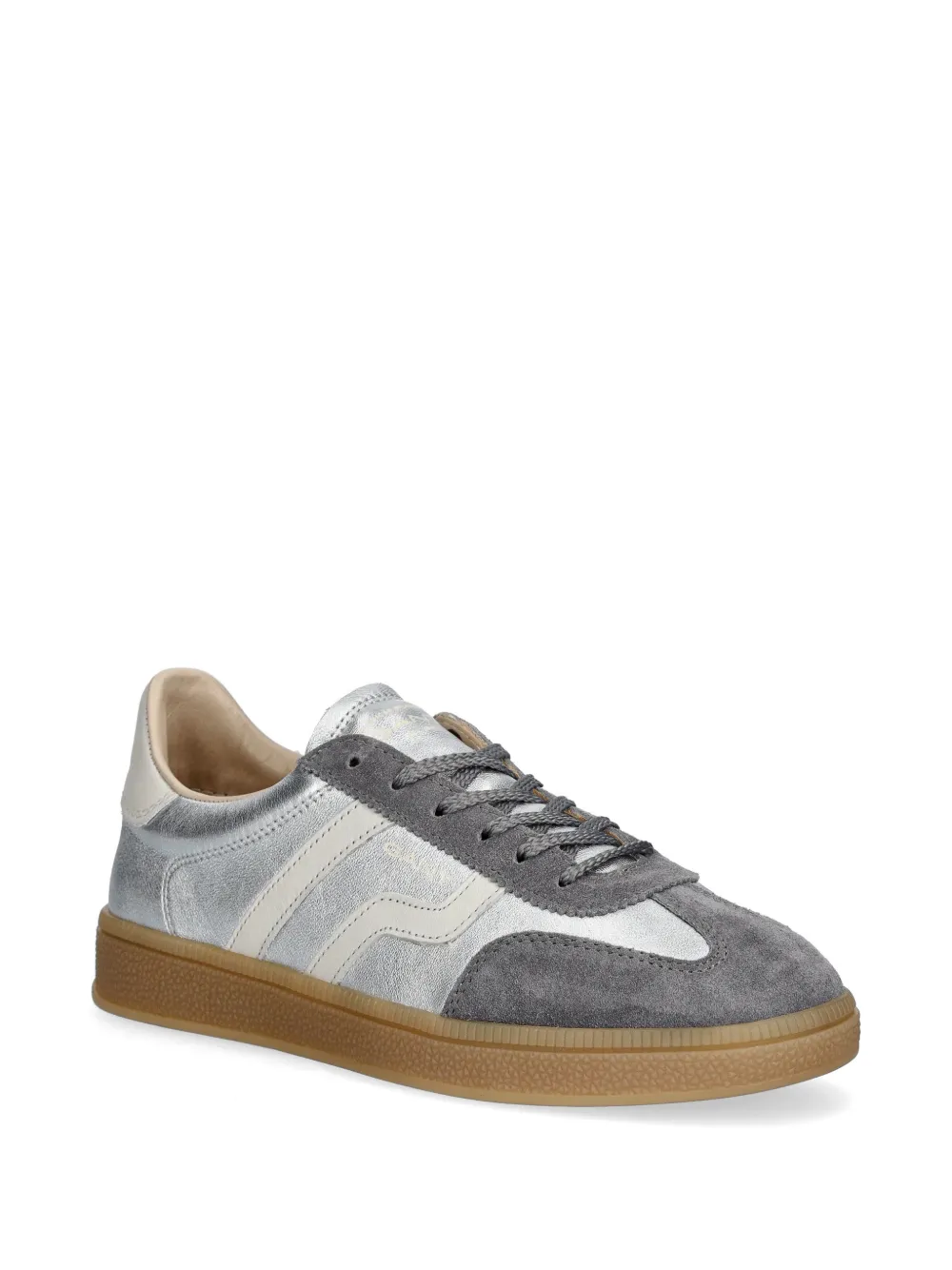 Gant Cuzima suède sneakers met vlakken Zilver