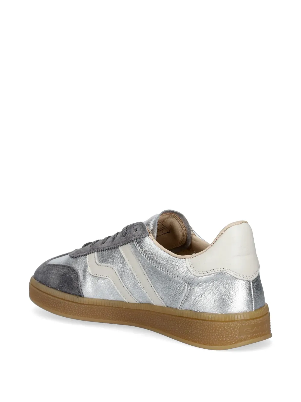 Gant Cuzima suède sneakers met vlakken Zilver