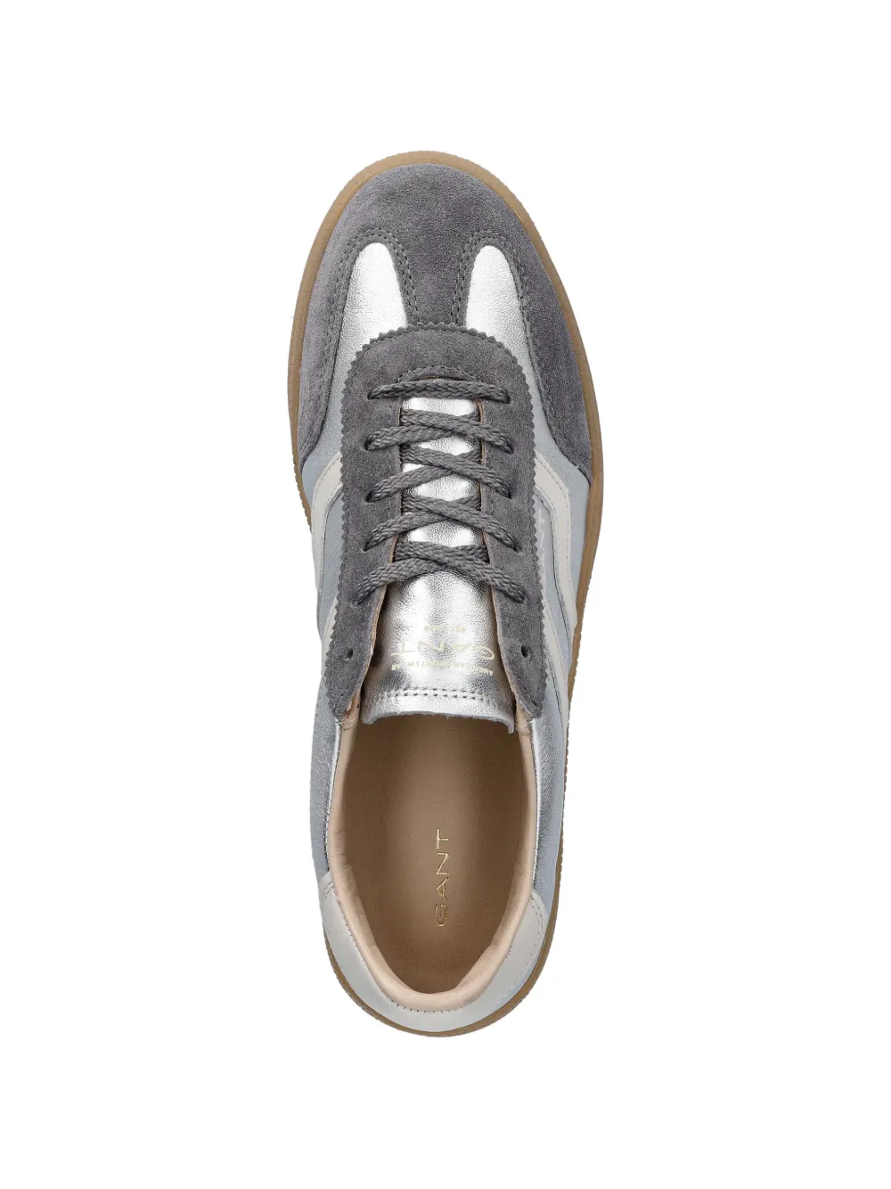 Gant Cuzima suède sneakers met vlakken Zilver