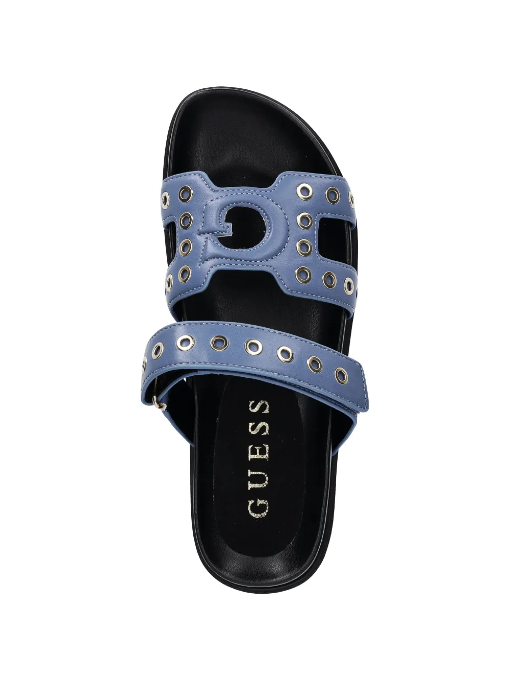 GUESS USA Slippers met ringlets Blauw