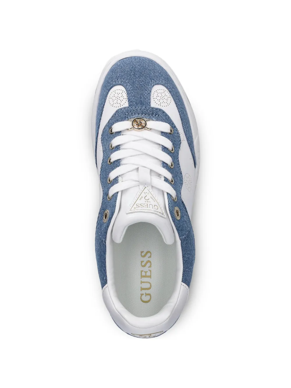 GUESS USA Swole geperforeerde sneakers Wit