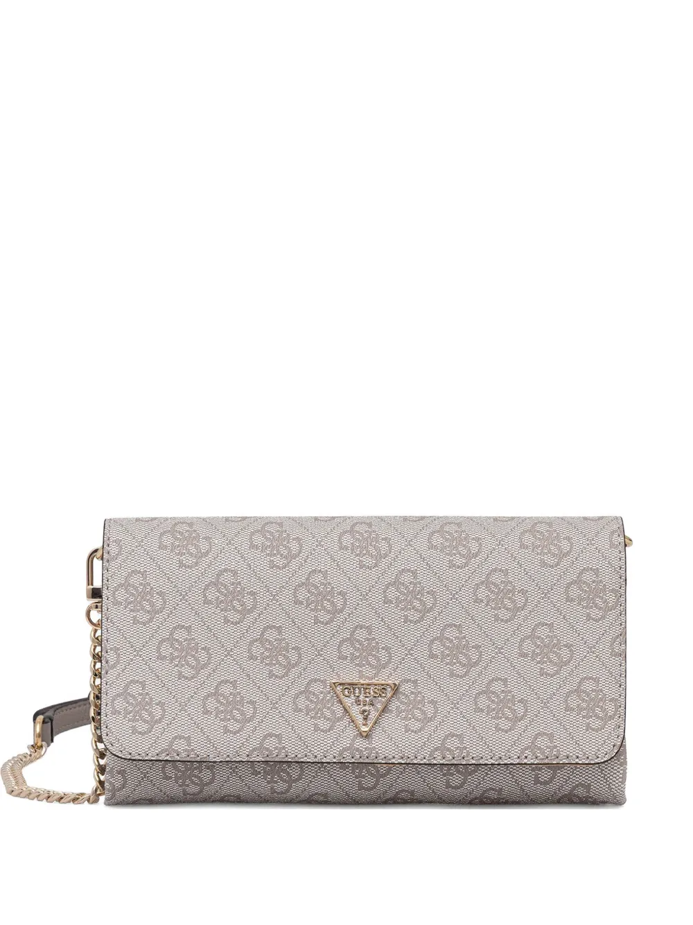 GUESS USA Noelle monogram chain clutch bag - Grigio