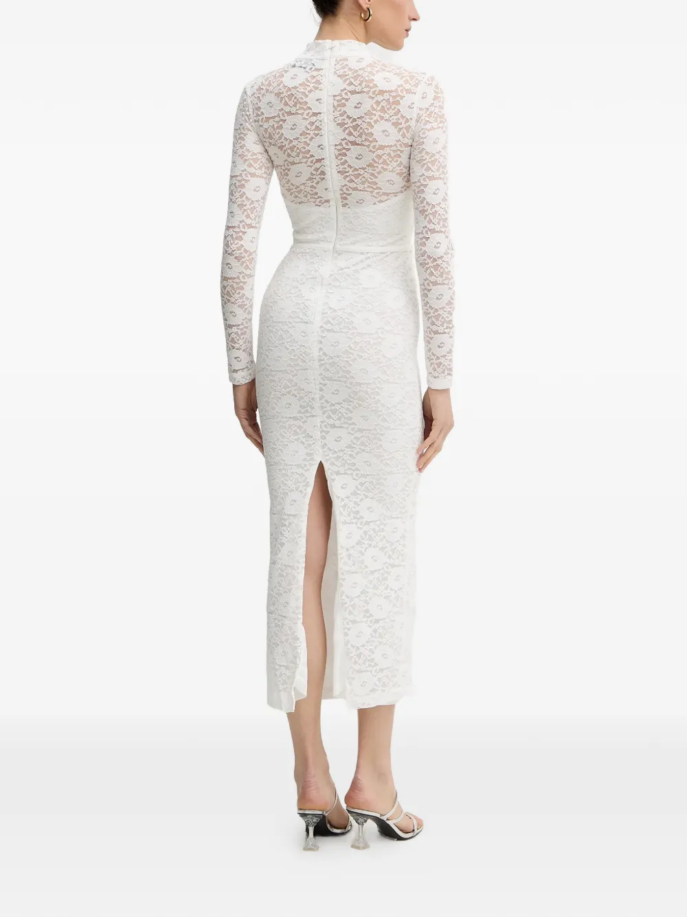 Carmen Long-Sleeve Lace Midi Dress