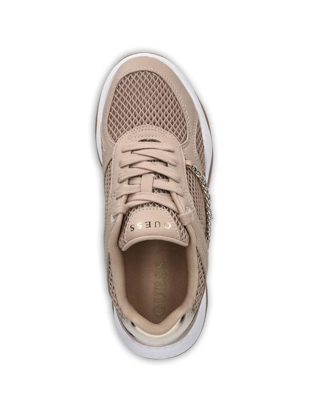 GUESS USA Harpa sneakers met kettingdetail Beige