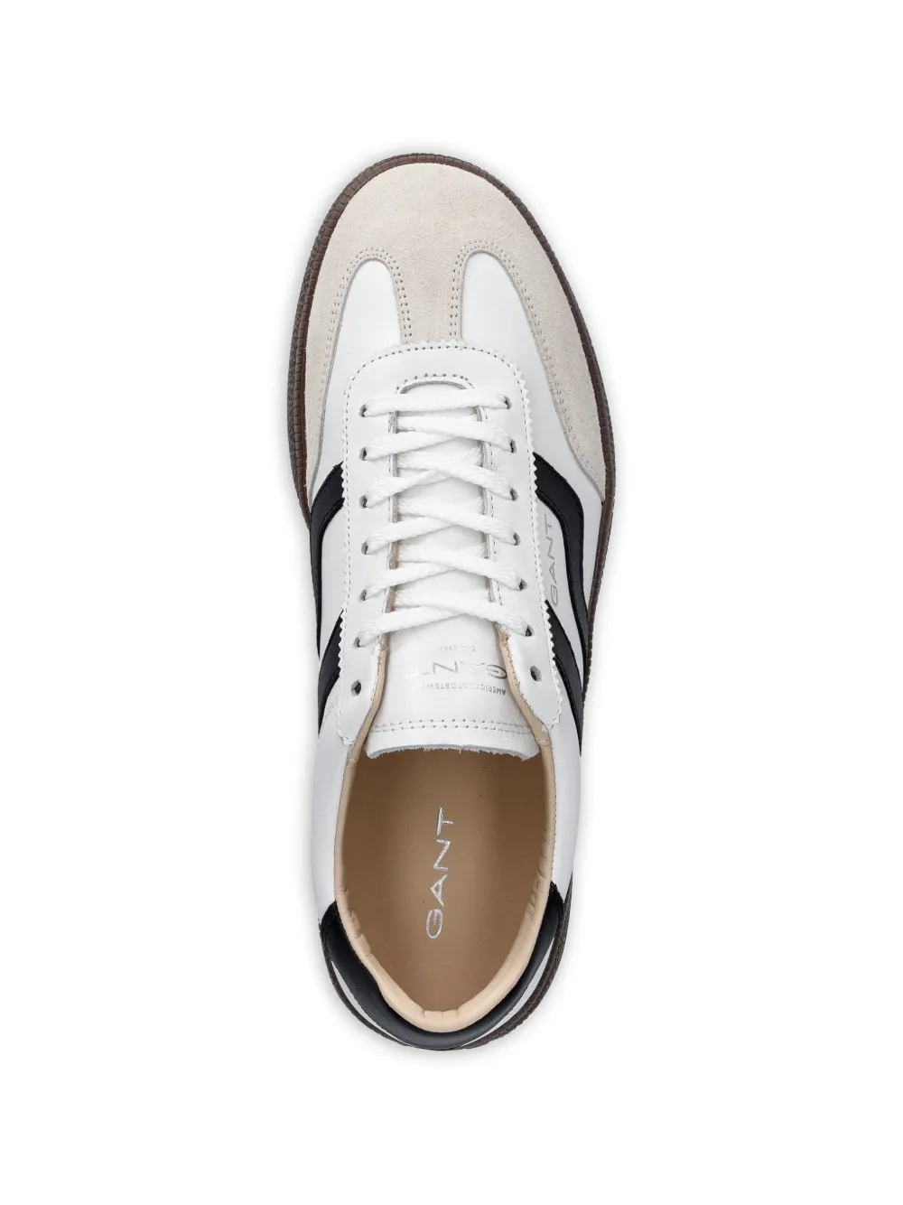 Gant Cuzmo suède sneakers met streep Wit