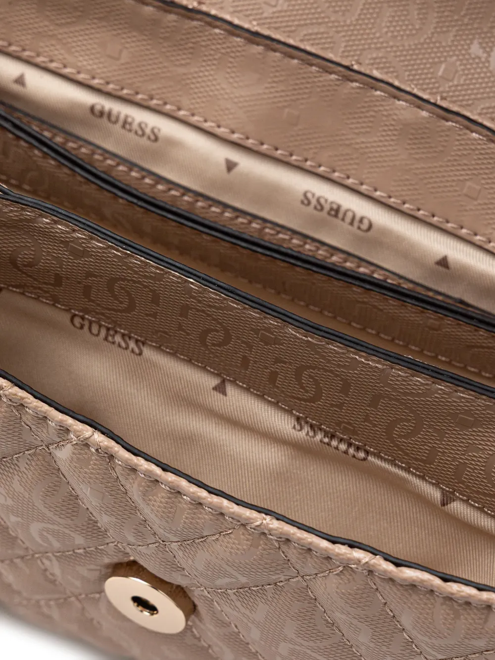 GUESS USA Isemay gewatteerde crossbodytas Beige