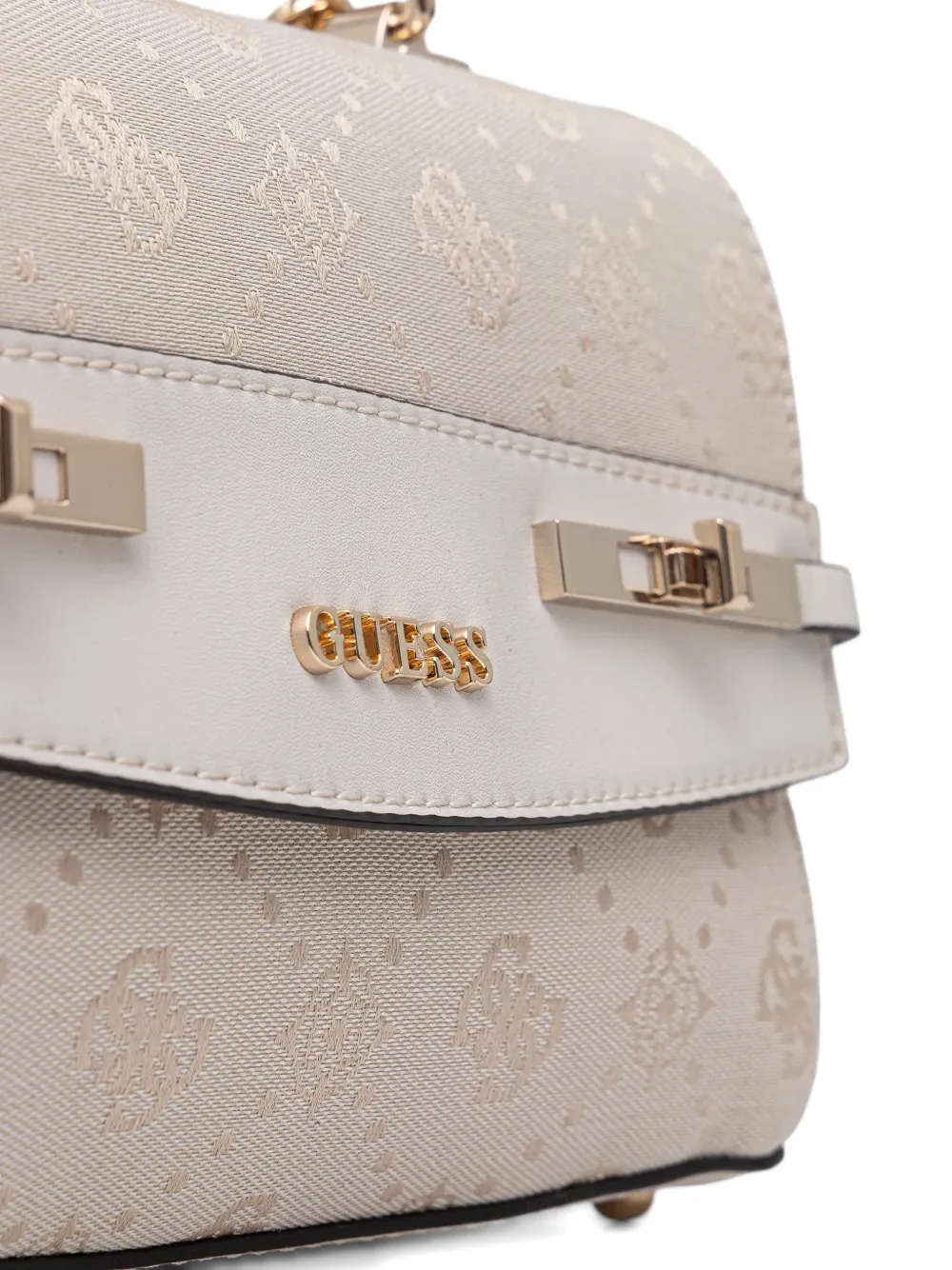 GUESS USA Shopper met handgreep en patroon Beige