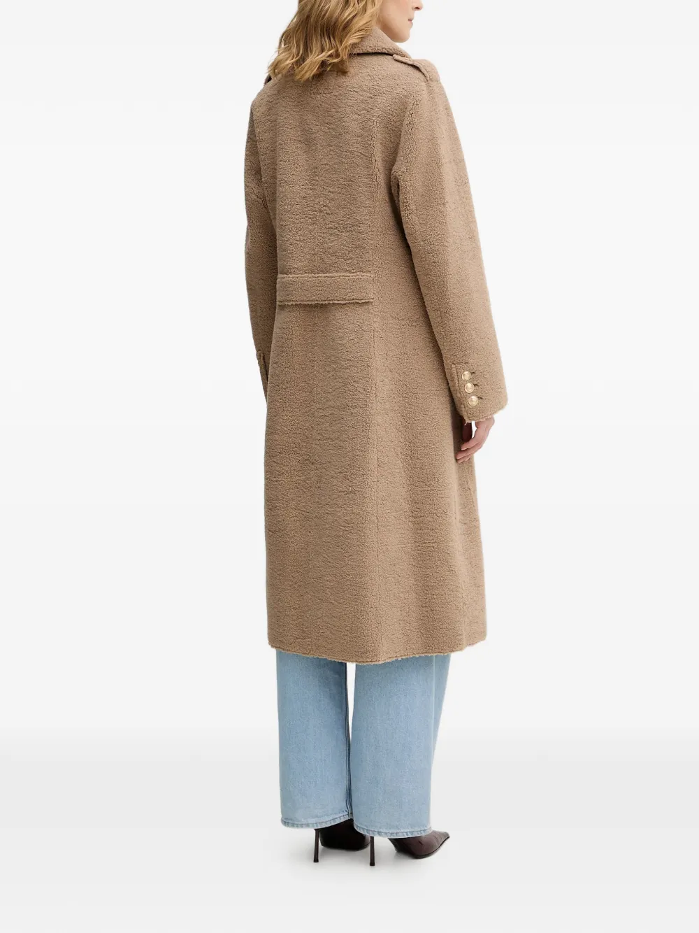  Guess Usa Double-breasted Coat - Neutrals 
