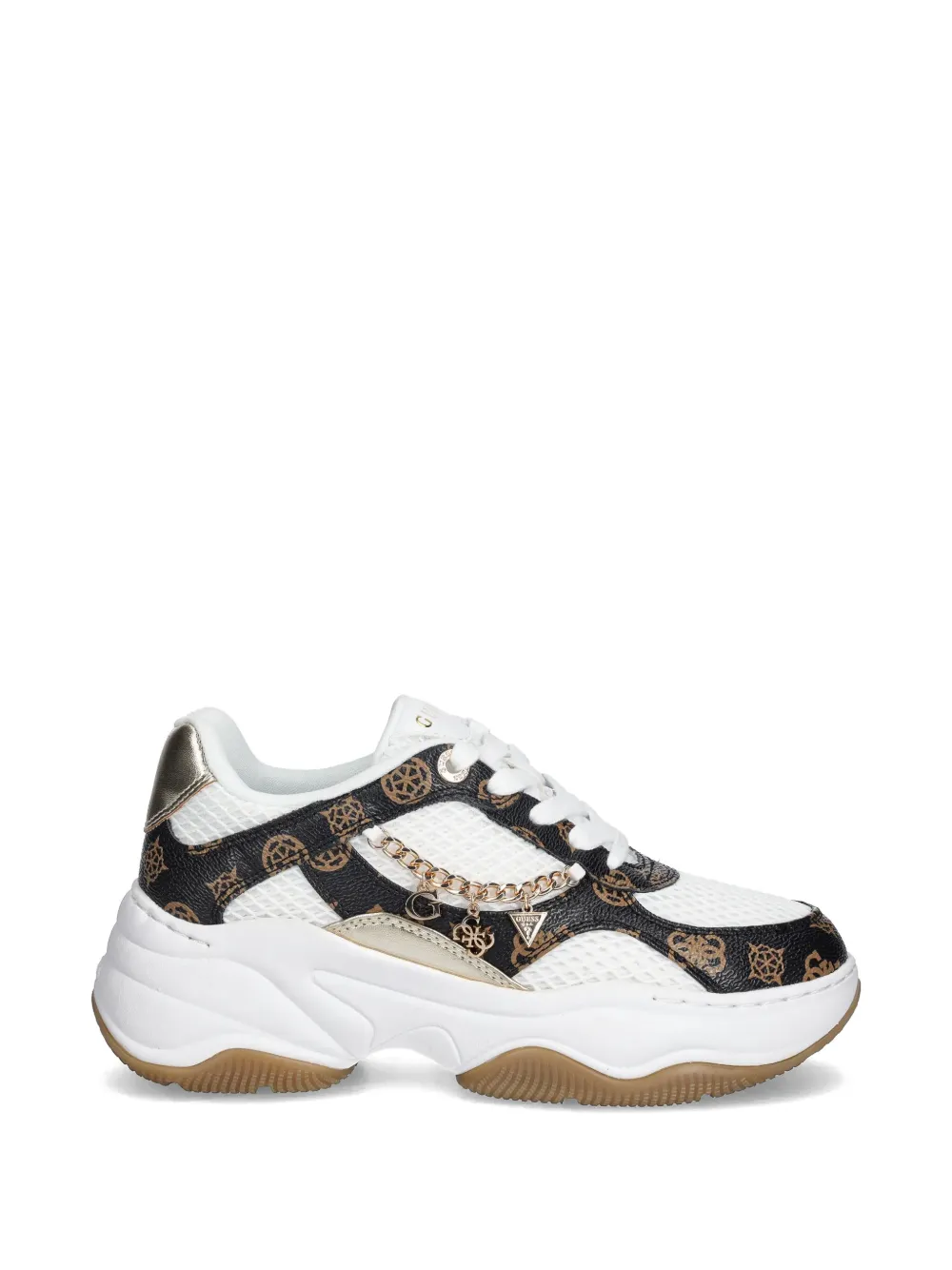 GUESS USA Harpaa chain-logo sneakers - Bianco