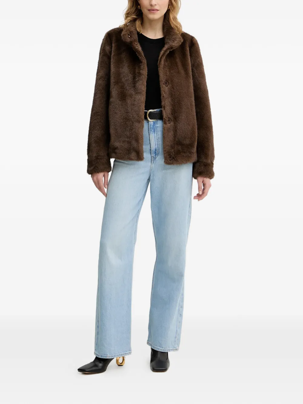 Guess Usa Buttoned Jacket - Brown 