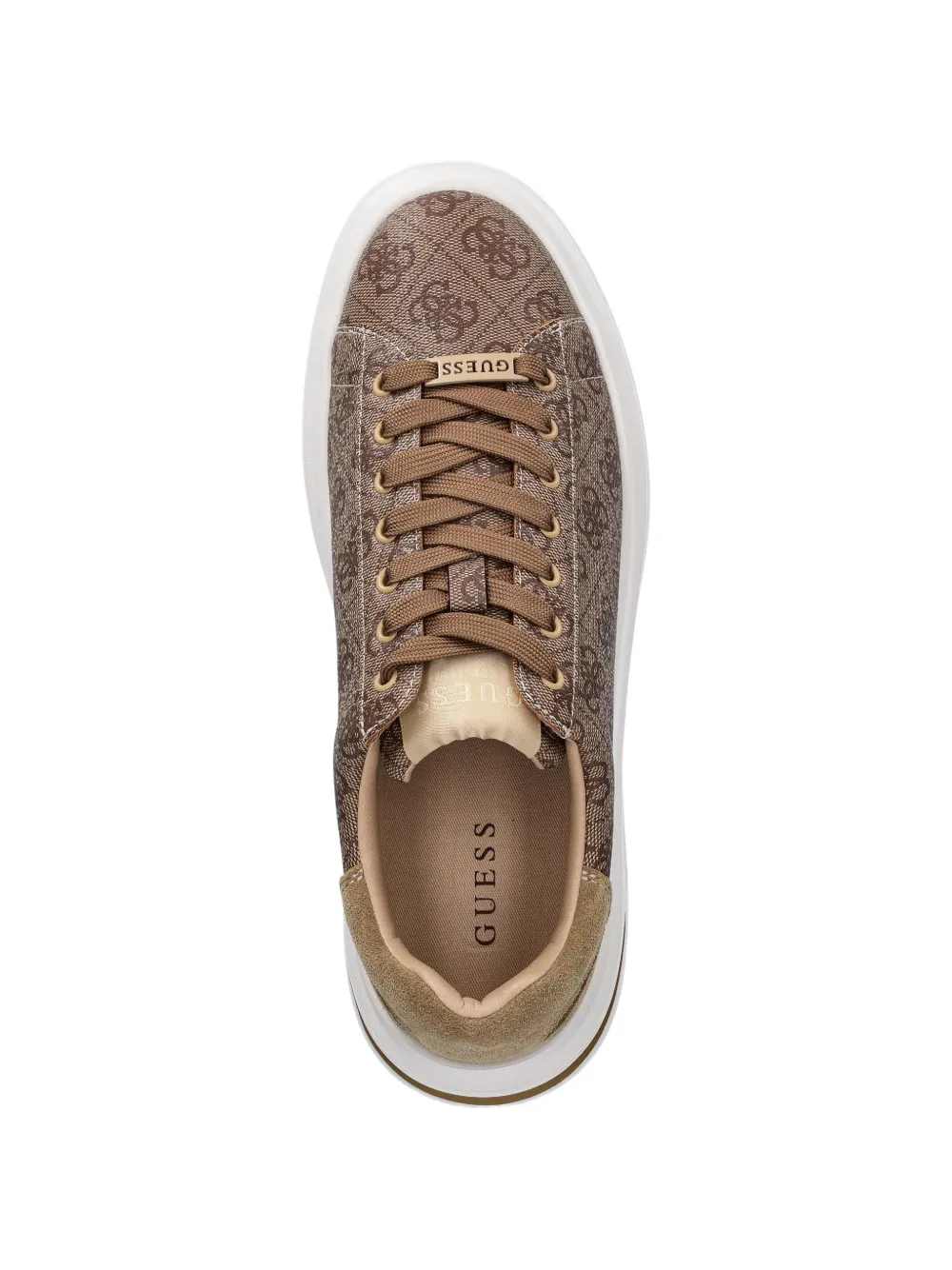 GUESS USA Erkek sneakers met 4G-patroon Beige