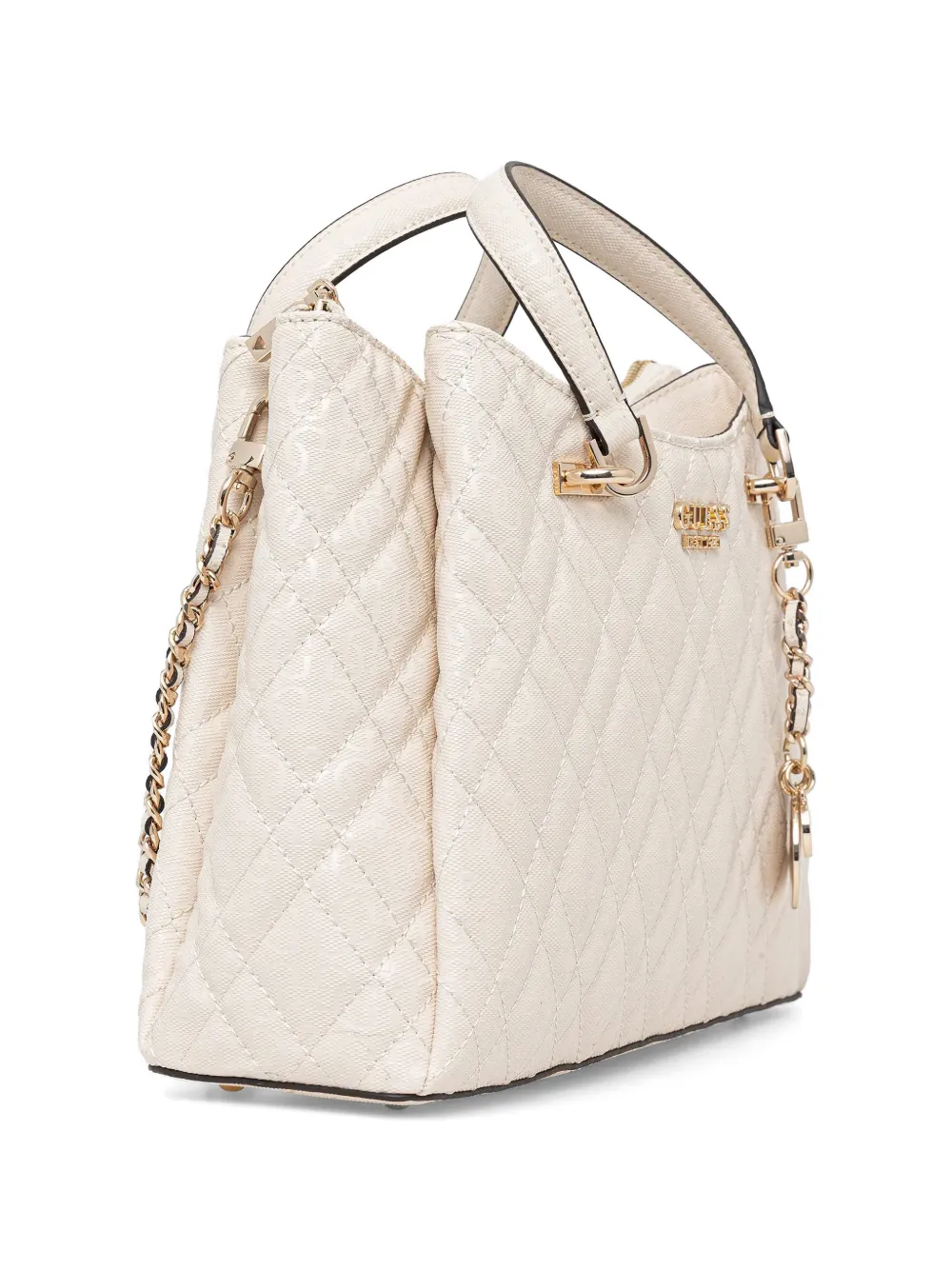 GUESS USA Gewatteerde schoudertas Beige