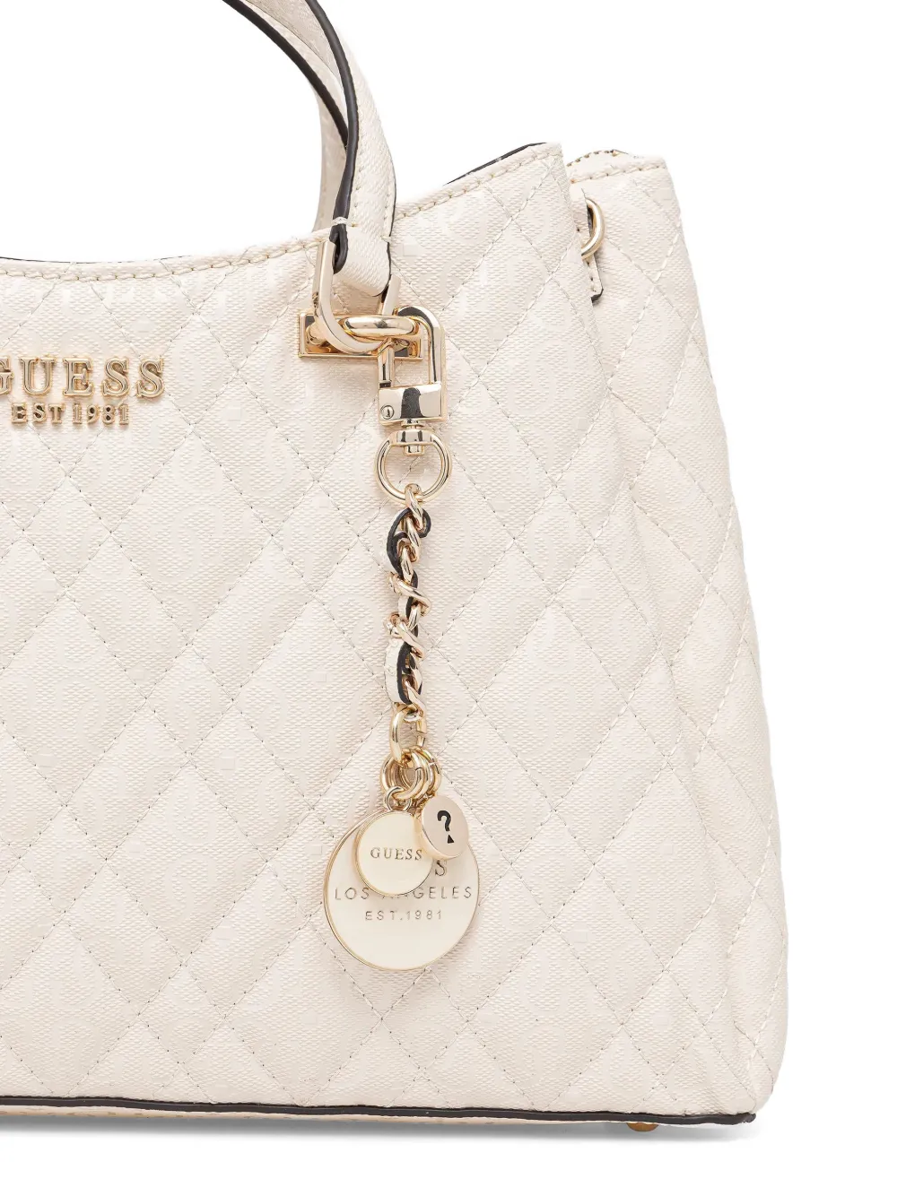 GUESS USA Gewatteerde schoudertas Beige