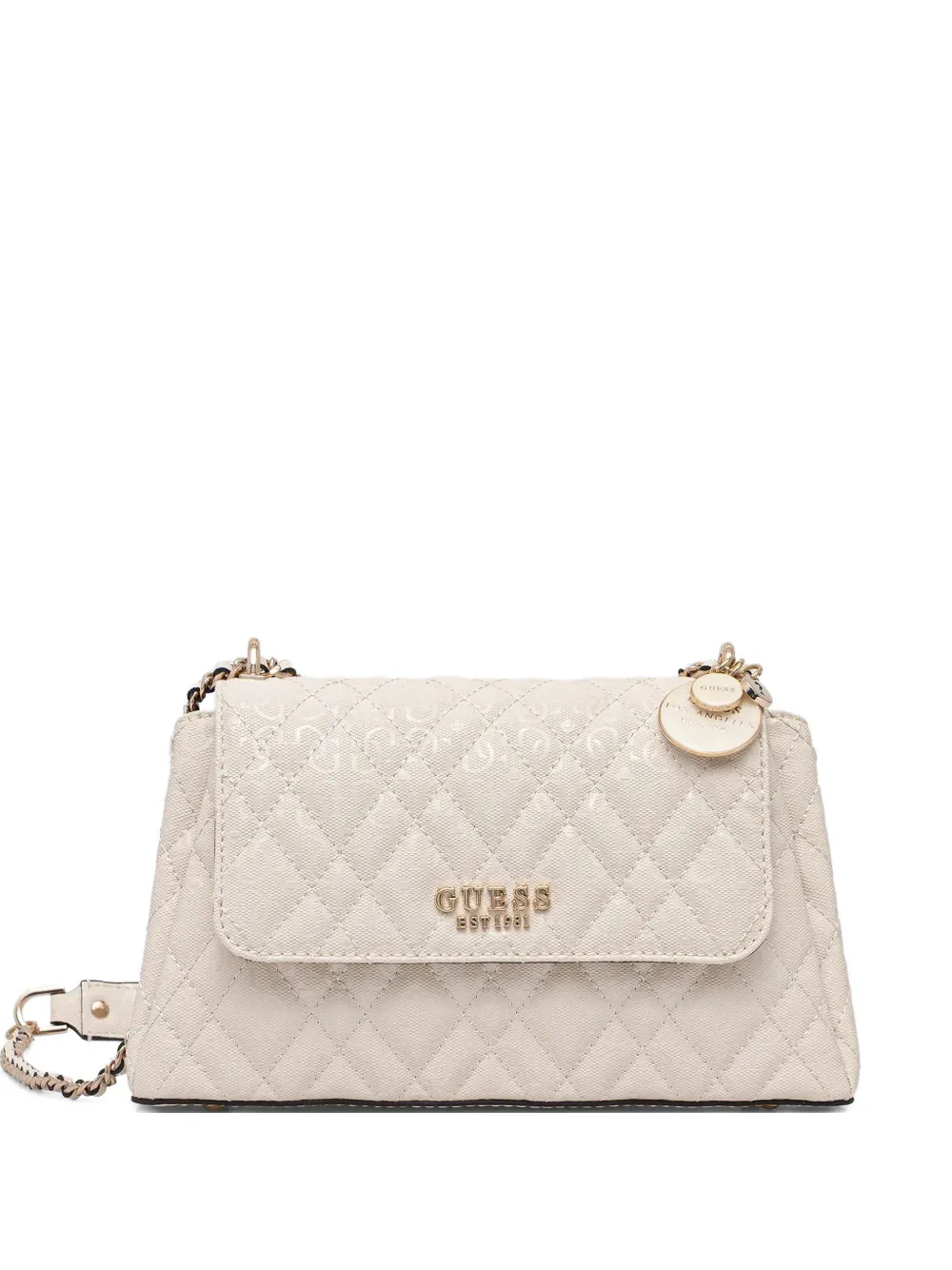 GUESS USA Isemay quilted chain satchel - Toni neutri