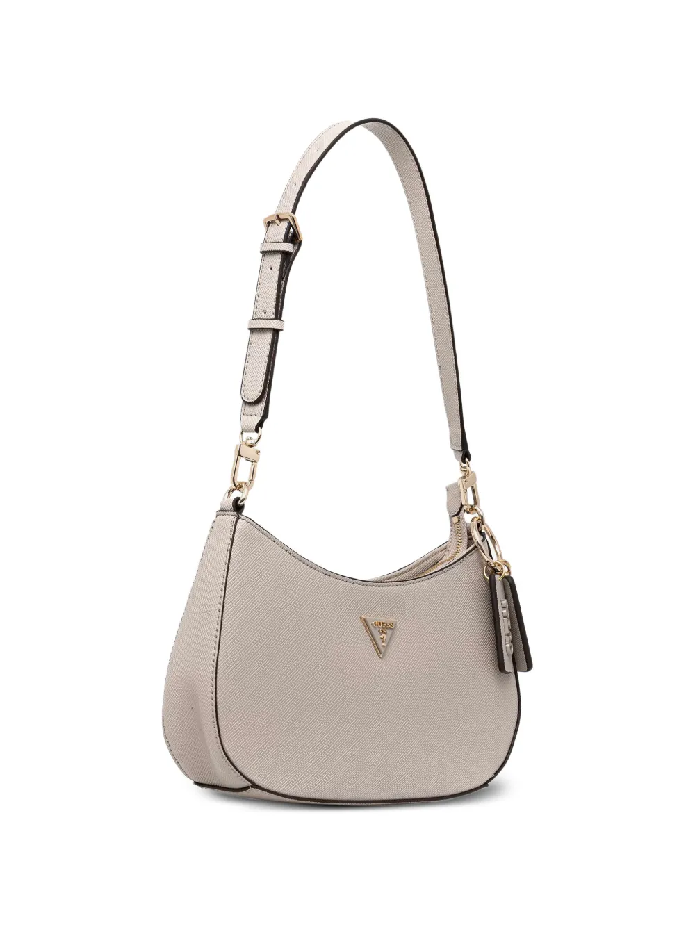 GUESS USA Noelle schoudertas met logo bedel Beige