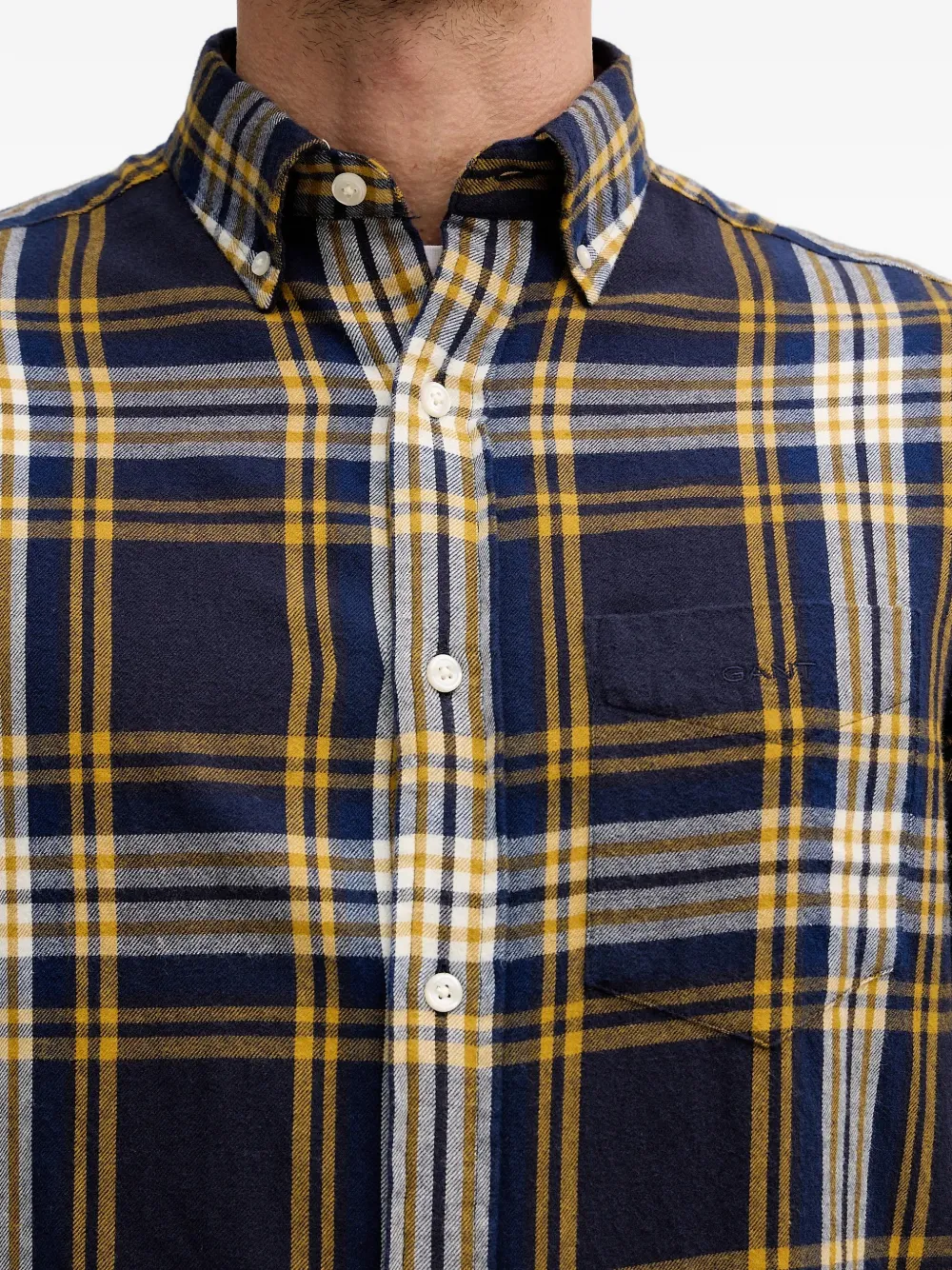 Gant Windblown geruit overhemd met zak Blauw