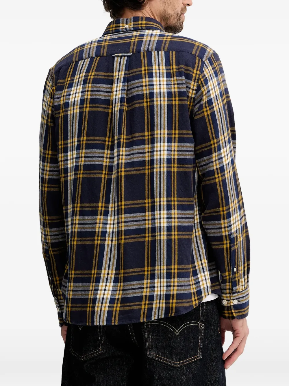  Gant Windblown Checked Pocket Shirt - Blue 