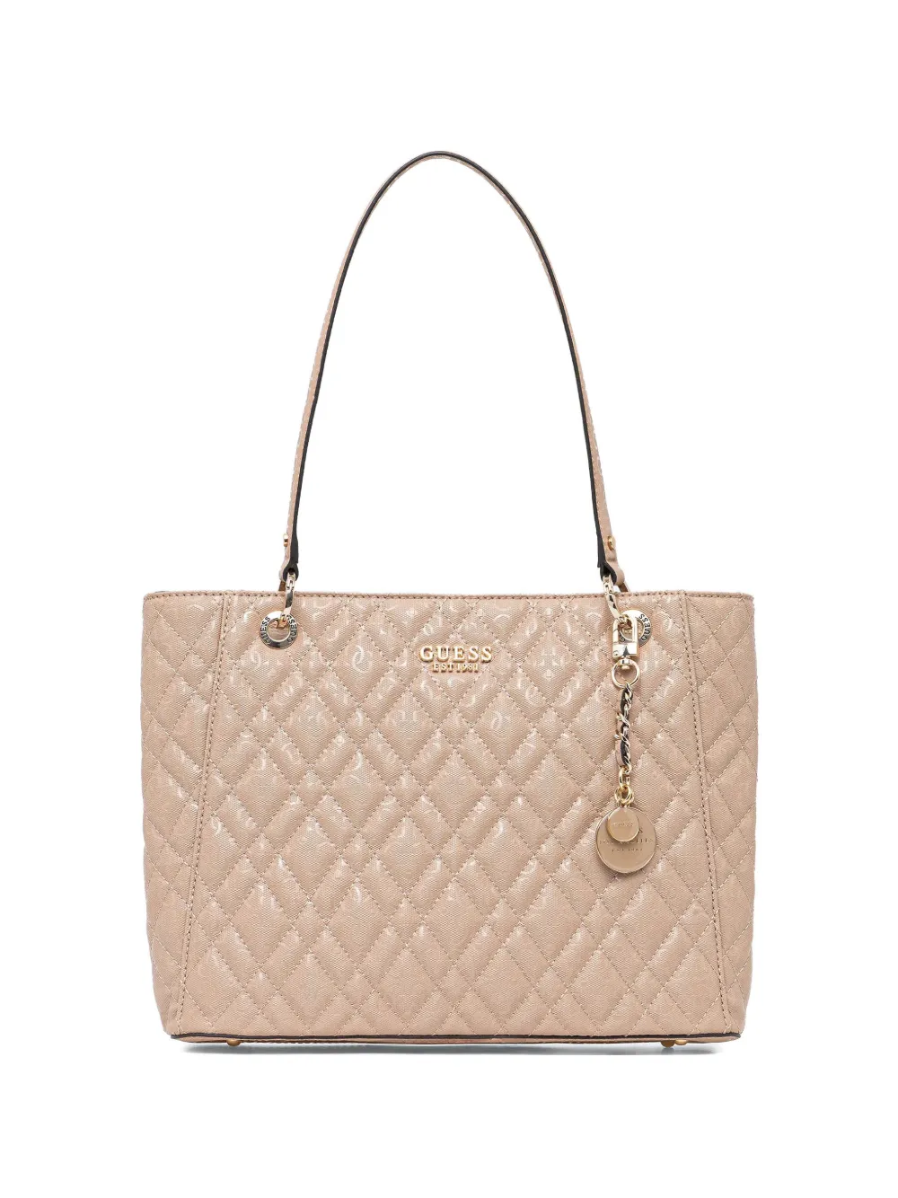 Guess Usa Isemay Logo-detail Tote Bag In Neutral