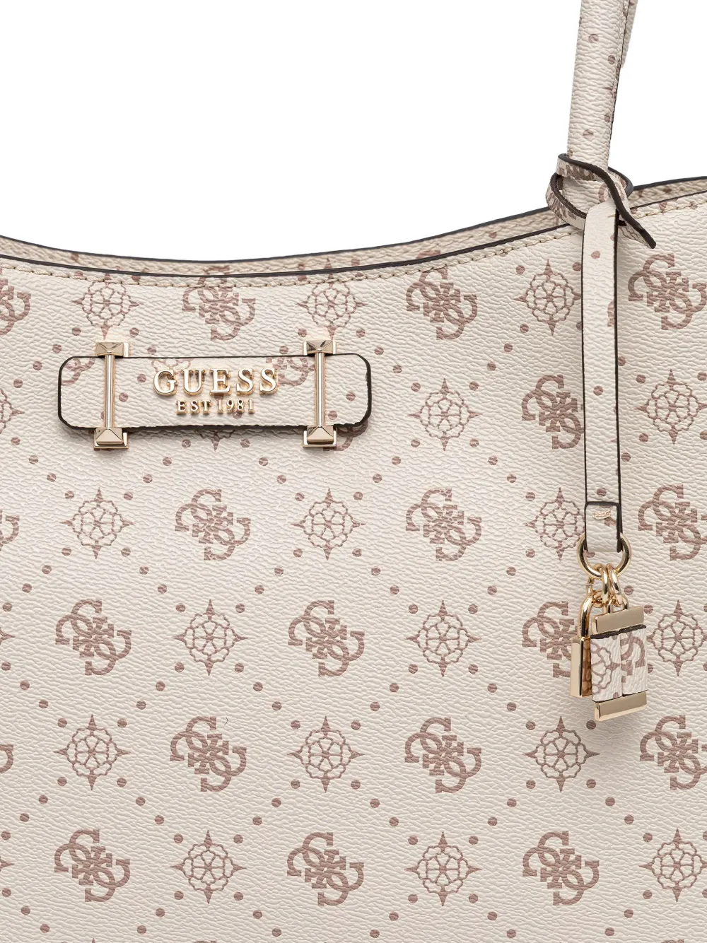 GUESS USA Shopper met logobedel Beige