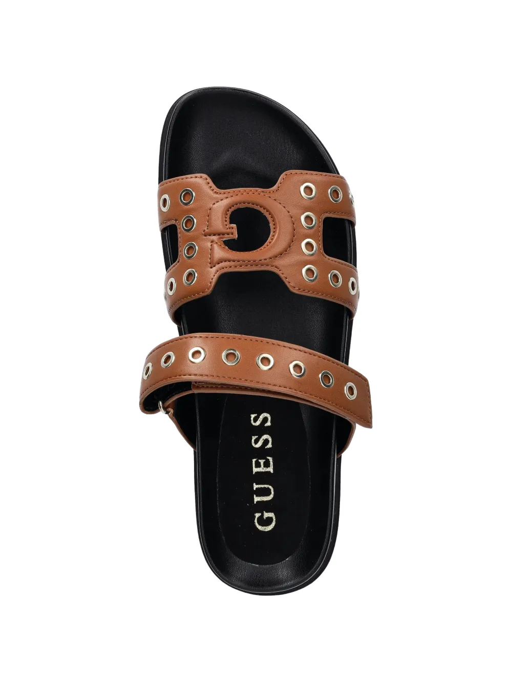 GUESS USA Sandalen met ringlets en logo Bruin