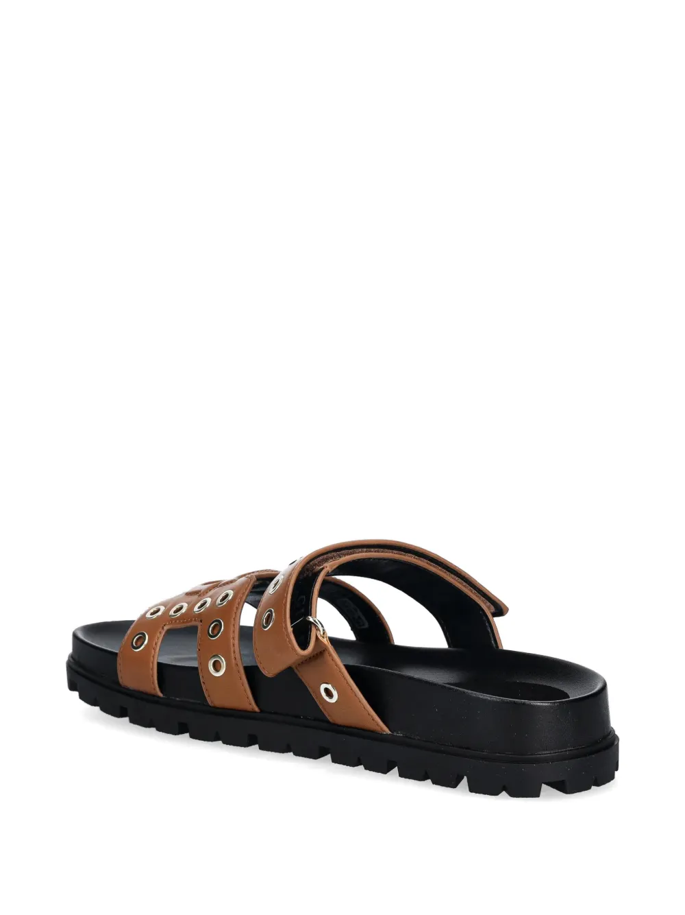 GUESS USA Sandalen met ringlets en logo Bruin