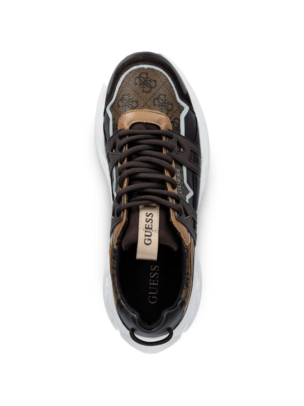 GUESS USA Sneakers met logoprint Bruin