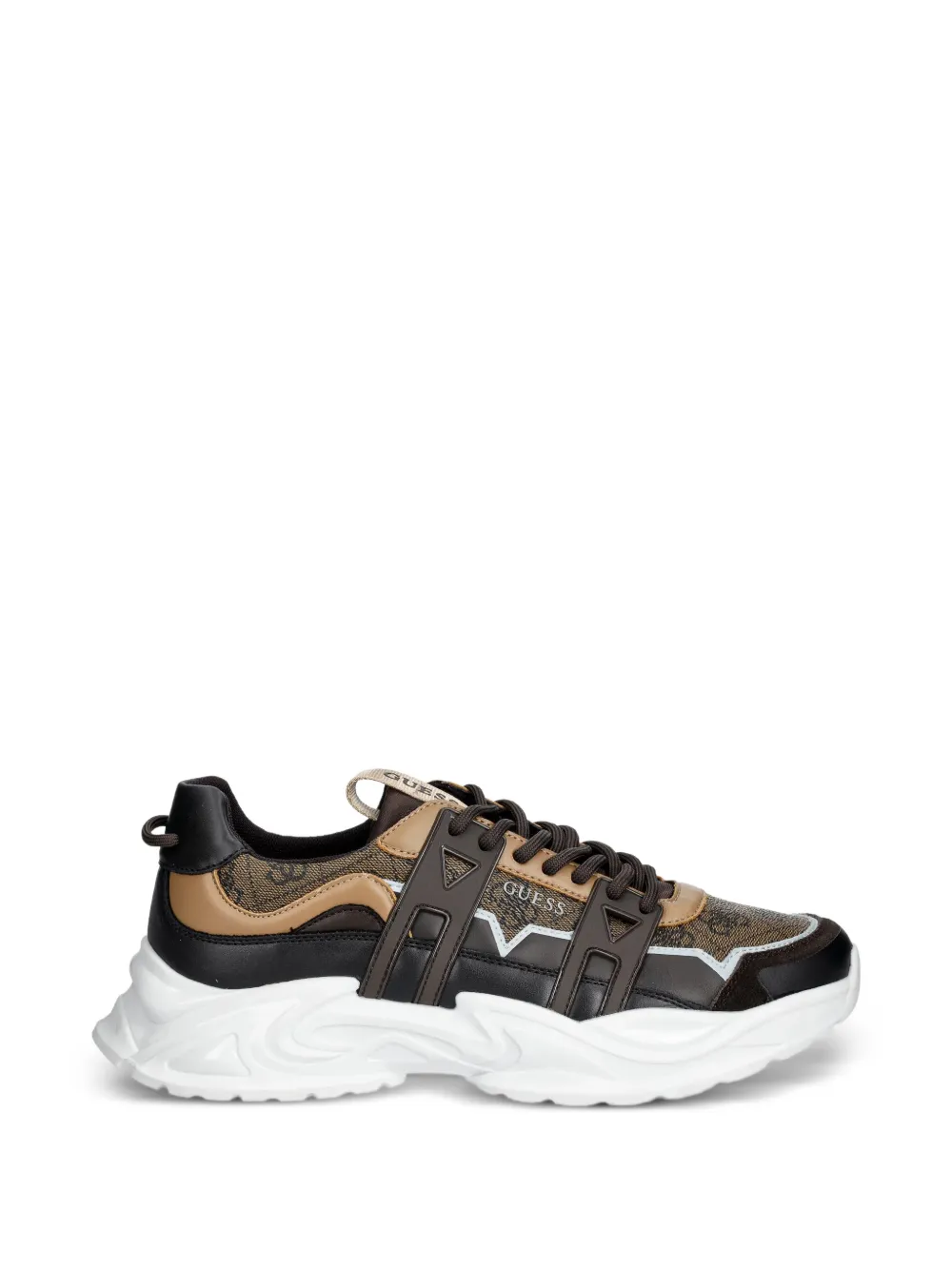 GUESS USA logo-print lace-up sneakers - Marrone